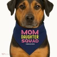 Mom Daughter Squad From Daughter To Mom Mothers Day USA-Made Doggie Bandana thumb 1