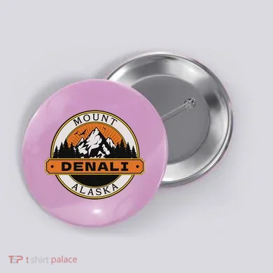 Mount Denali Souvenir Mt. Denali Button