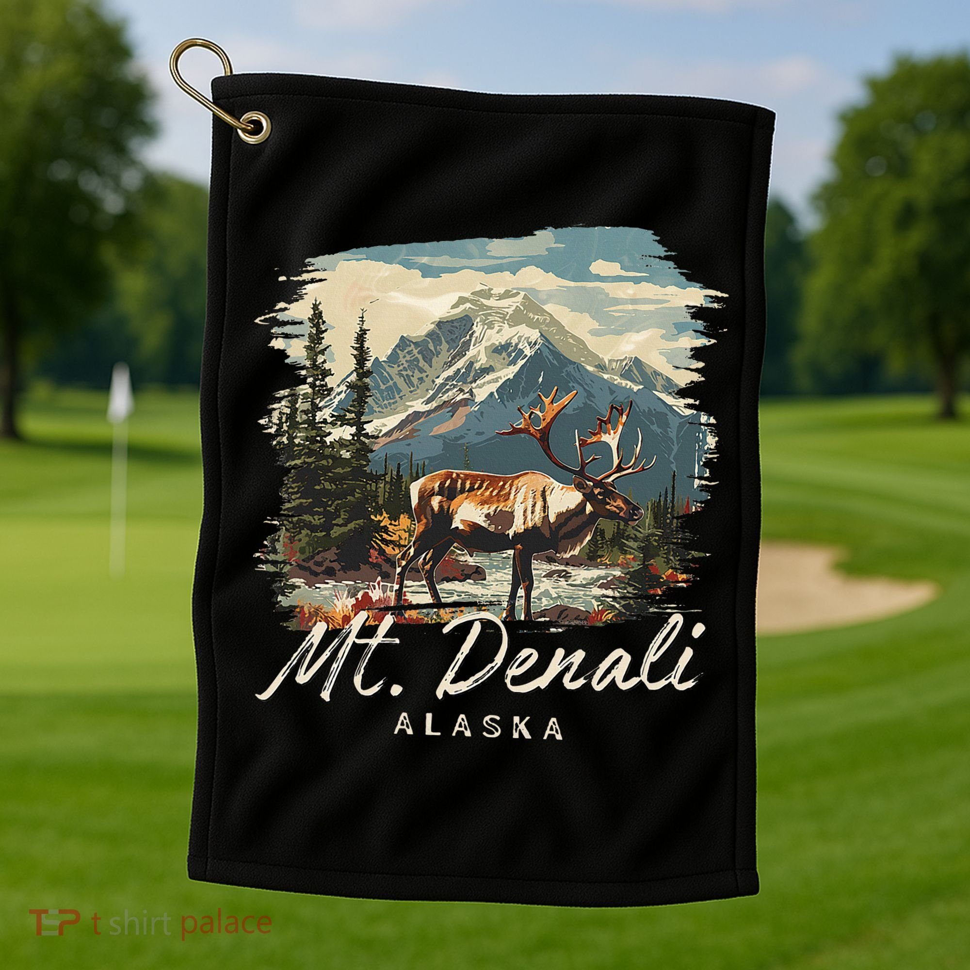 Mount Denali Souvenir Mt. Denali Golf Towel