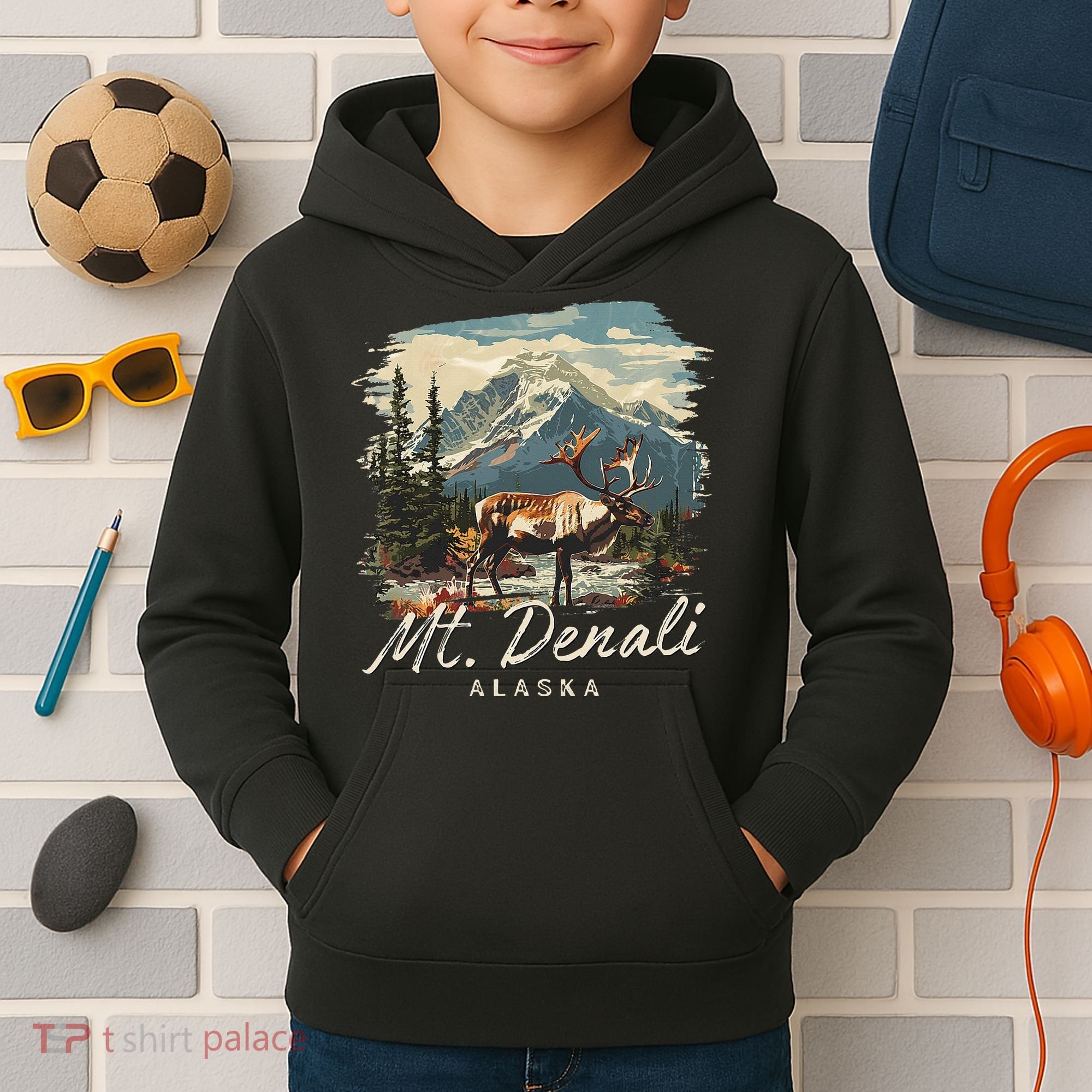Mount Denali Souvenir Mt. Denali Kids Hoodie
