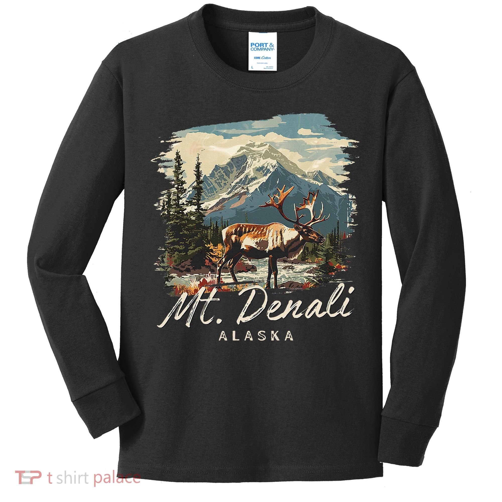 Mount Denali Souvenir Mt. Denali Kids Long Sleeve Shirt