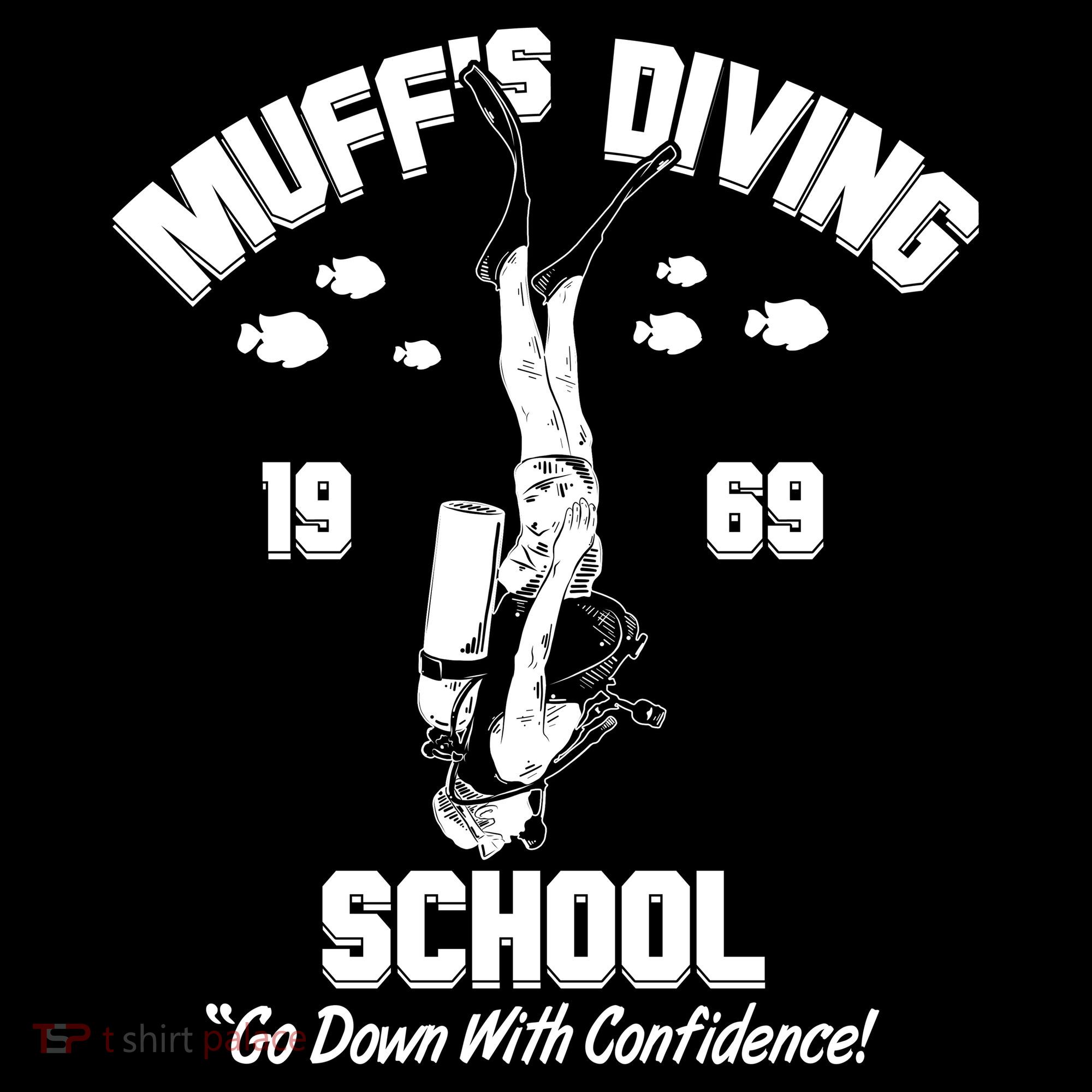Muffs Diving School 1969 Go Down With Confidence Women's Hoodie