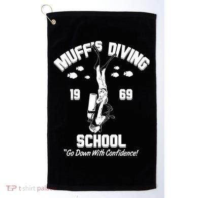 Muffs Diving School 1969 Go Down With Confidence Golf Towel