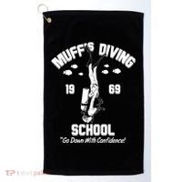 Muffs Diving School 1969 Go Down With Confidence Golf Towel thumb 0
