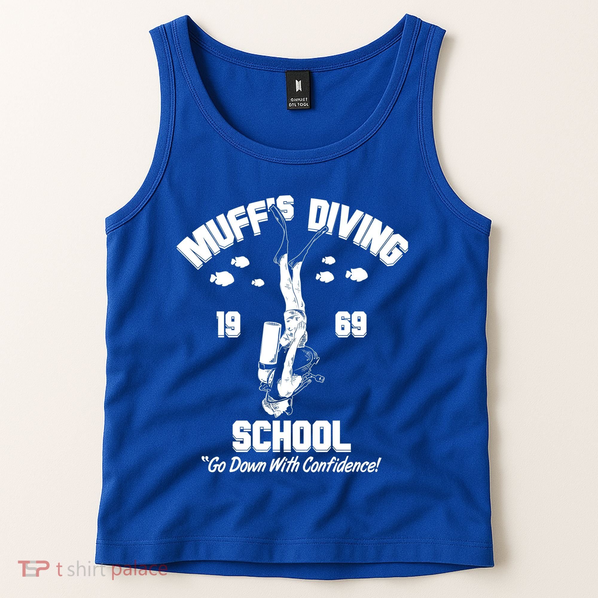 Muffs Diving School 1969 Go Down With Confidence Tank Top