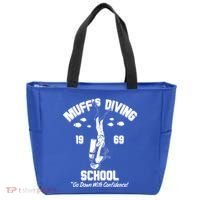 Muffs Diving School 1969 Go Down With Confidence Tote Bag thumb 0