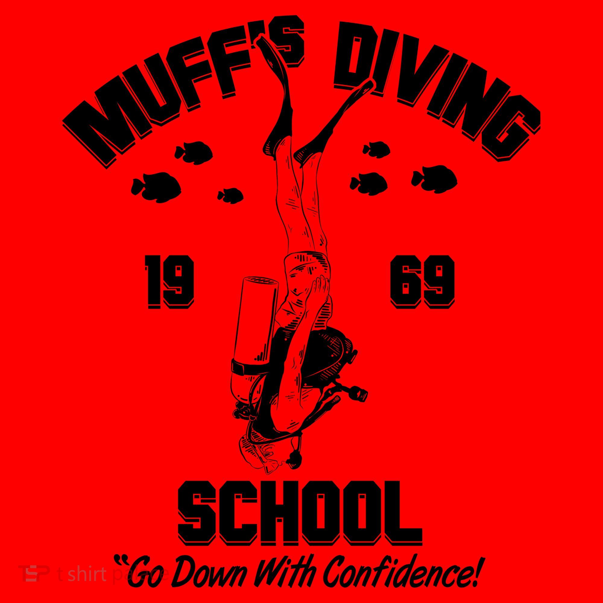 Muffs Diving School 1969 Go Down With Confidence Santa Hat