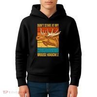 Moose DonT Stare At My Moose Knuckle Kids Hoodie thumb 4