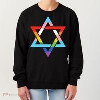 Magen David Star of David Jewish LGBT Pride Women's Sweatshirt thumb 0