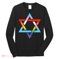 Magen David Star of David Jewish LGBT Pride Long Sleeve Shirt thumb 0