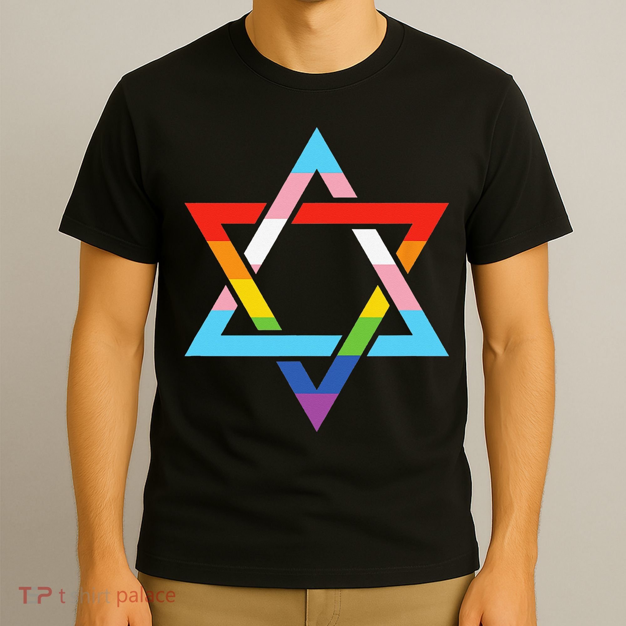 Magen David Star of David Jewish LGBT Pride T-Shirt