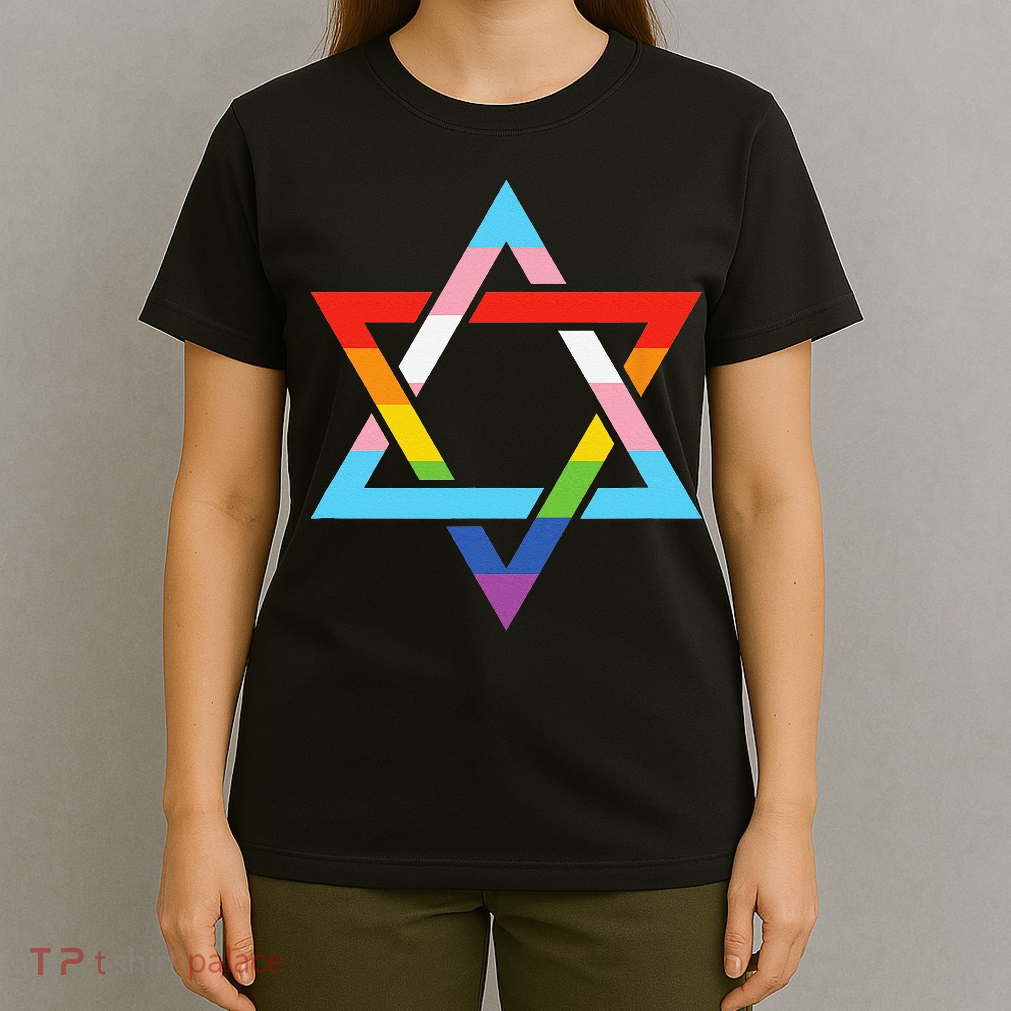 Magen David Star of David Jewish LGBT Pride T-Shirt