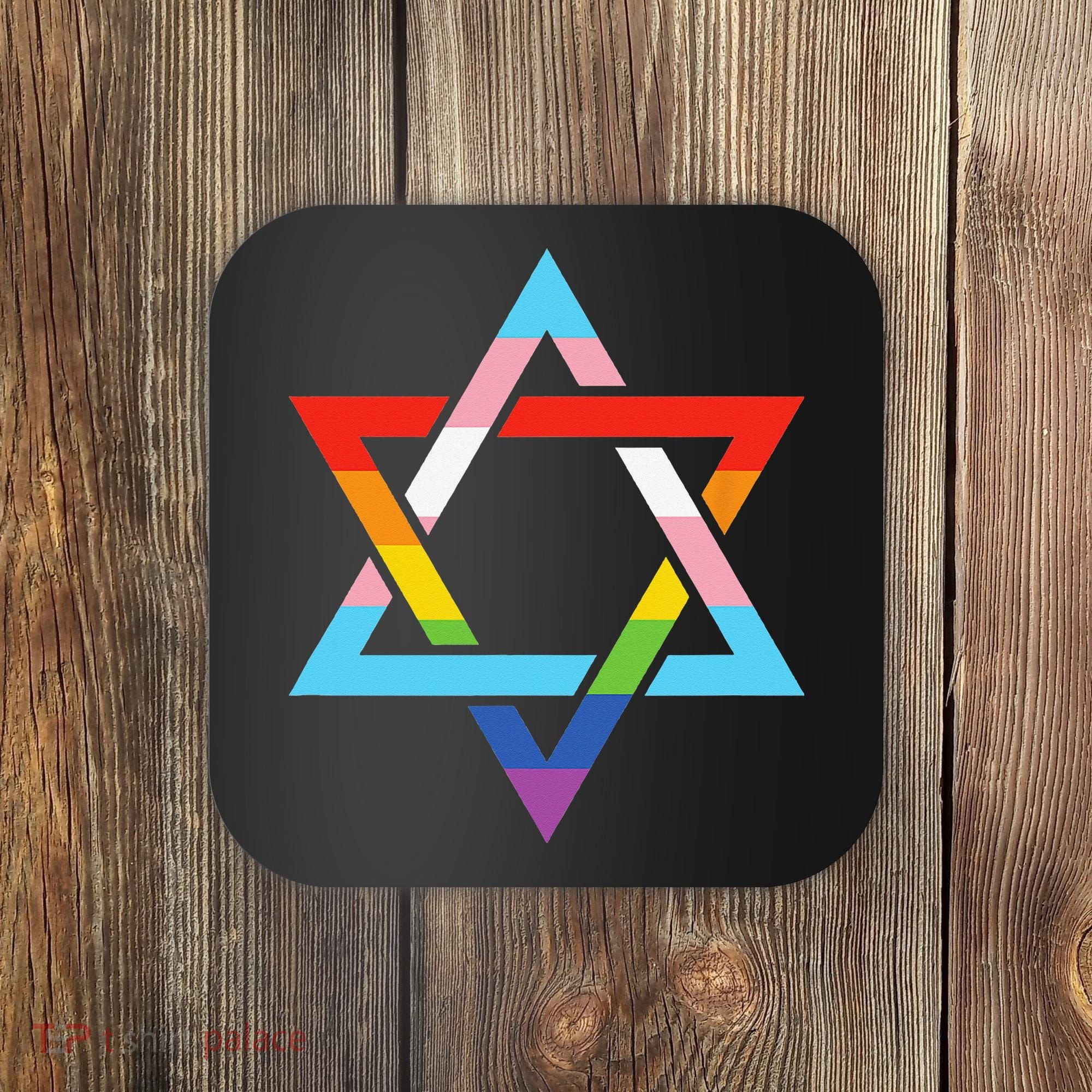 Magen David Star of David Jewish LGBT Pride Coaster