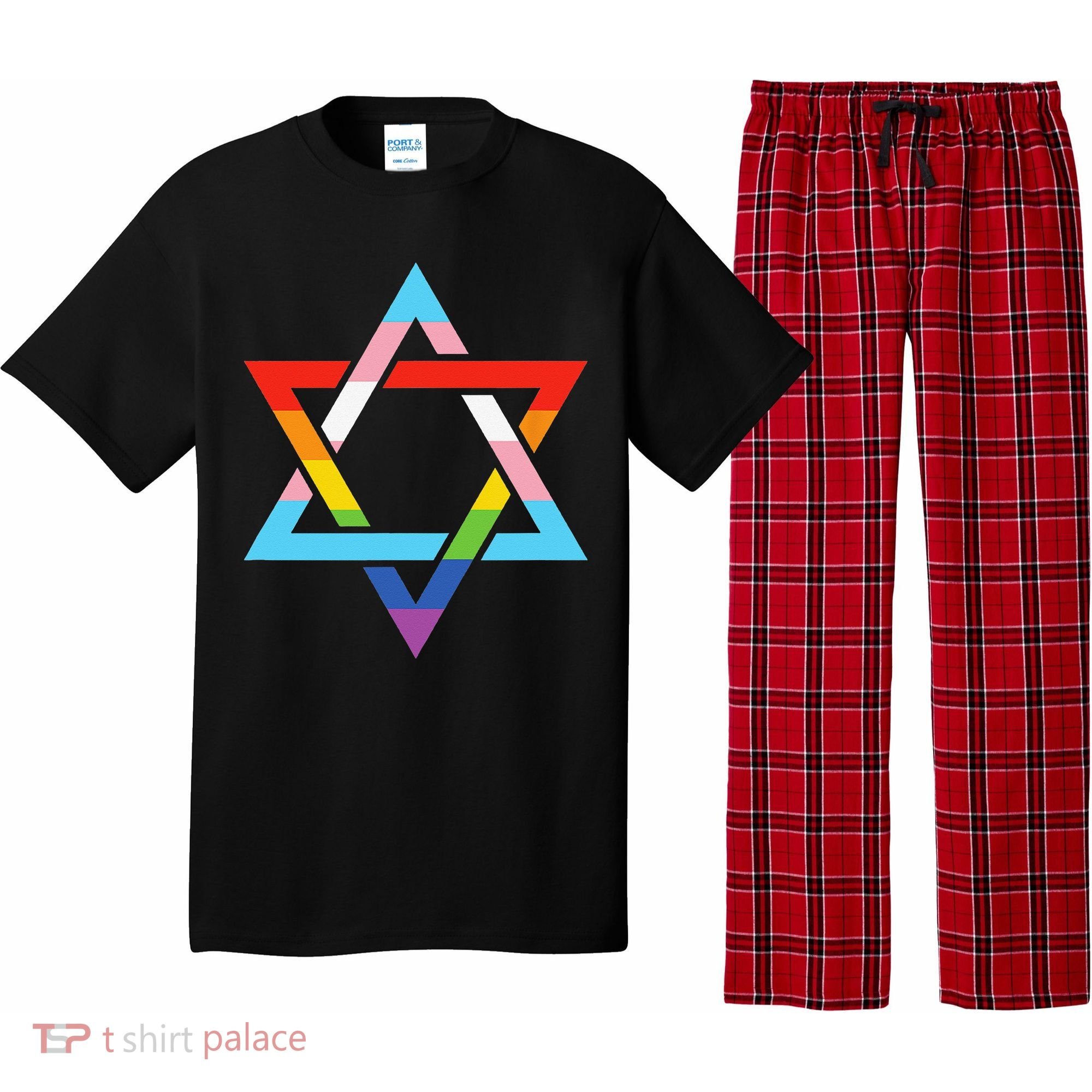 Magen David Star of David Jewish LGBT Pride Pajama Set