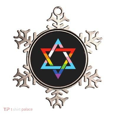 Magen David Star of David Jewish LGBT Pride Ornament