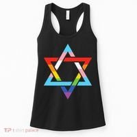 Magen David Star of David Jewish LGBT Pride Women's Tank Top thumb 0