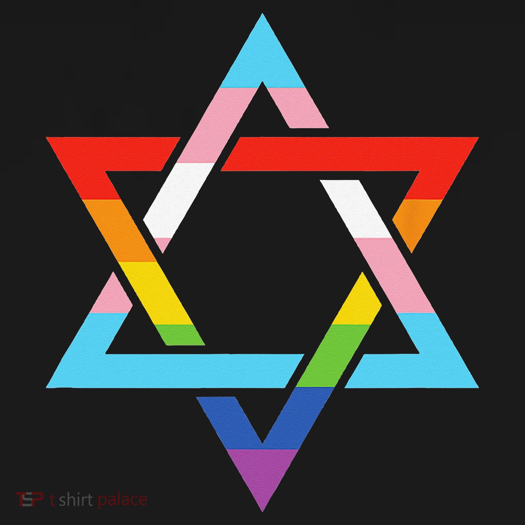 Magen David Star of David Jewish LGBT Pride Baby Bodysuit