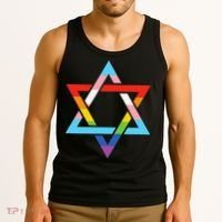 Magen David Star of David Jewish LGBT Pride Tank Top thumb 3