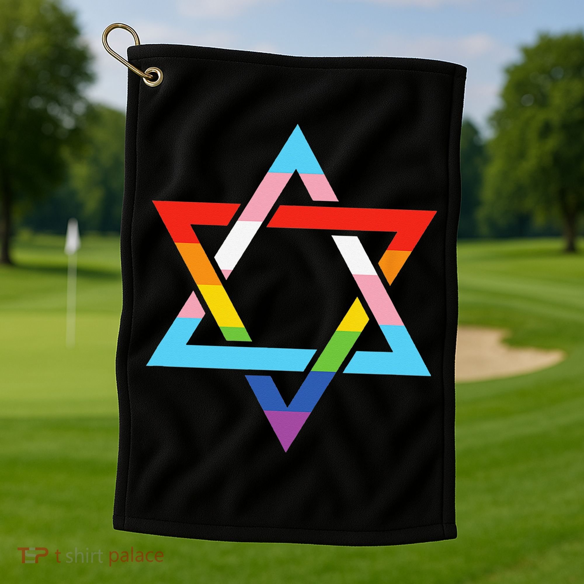Magen David Star of David Jewish LGBT Pride Golf Towel
