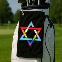 Magen David Star of David Jewish LGBT Pride Golf Towel thumb 2