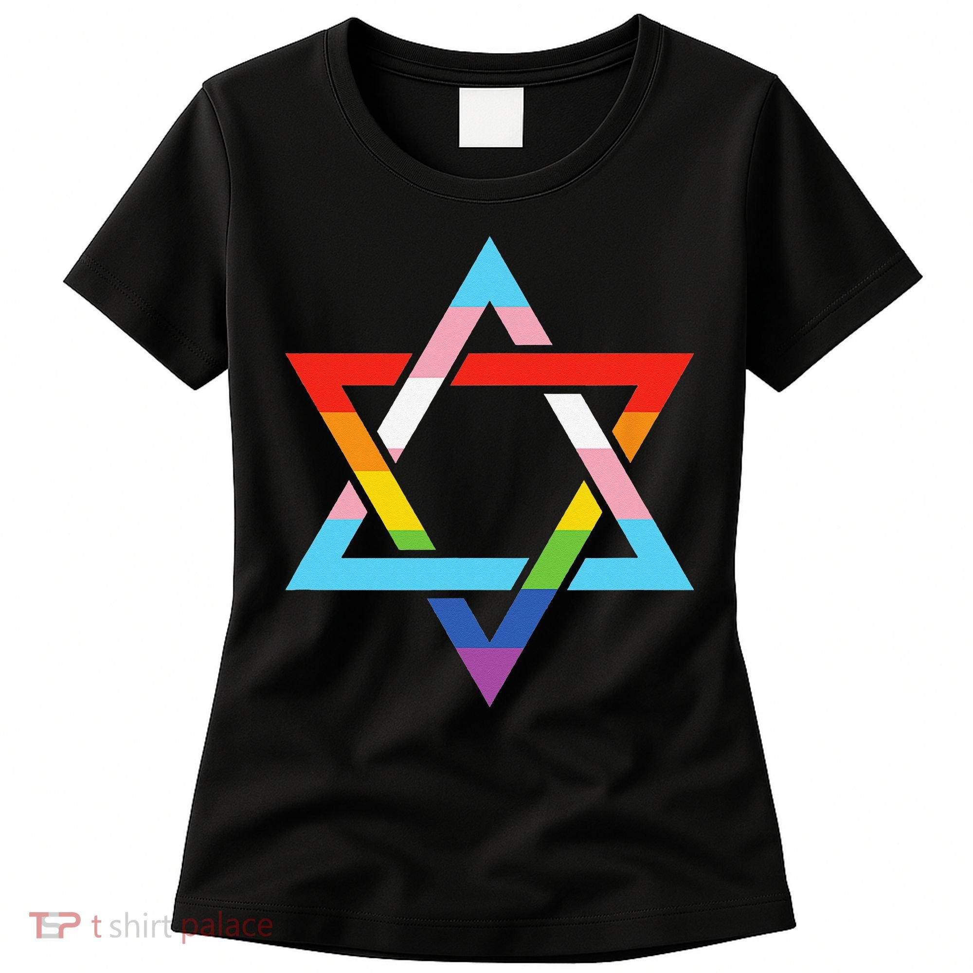 Magen David Star of David Jewish LGBT Pride Women's T-Shirt