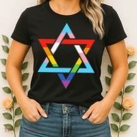 Magen David Star of David Jewish LGBT Pride Women's T-Shirt thumb 2