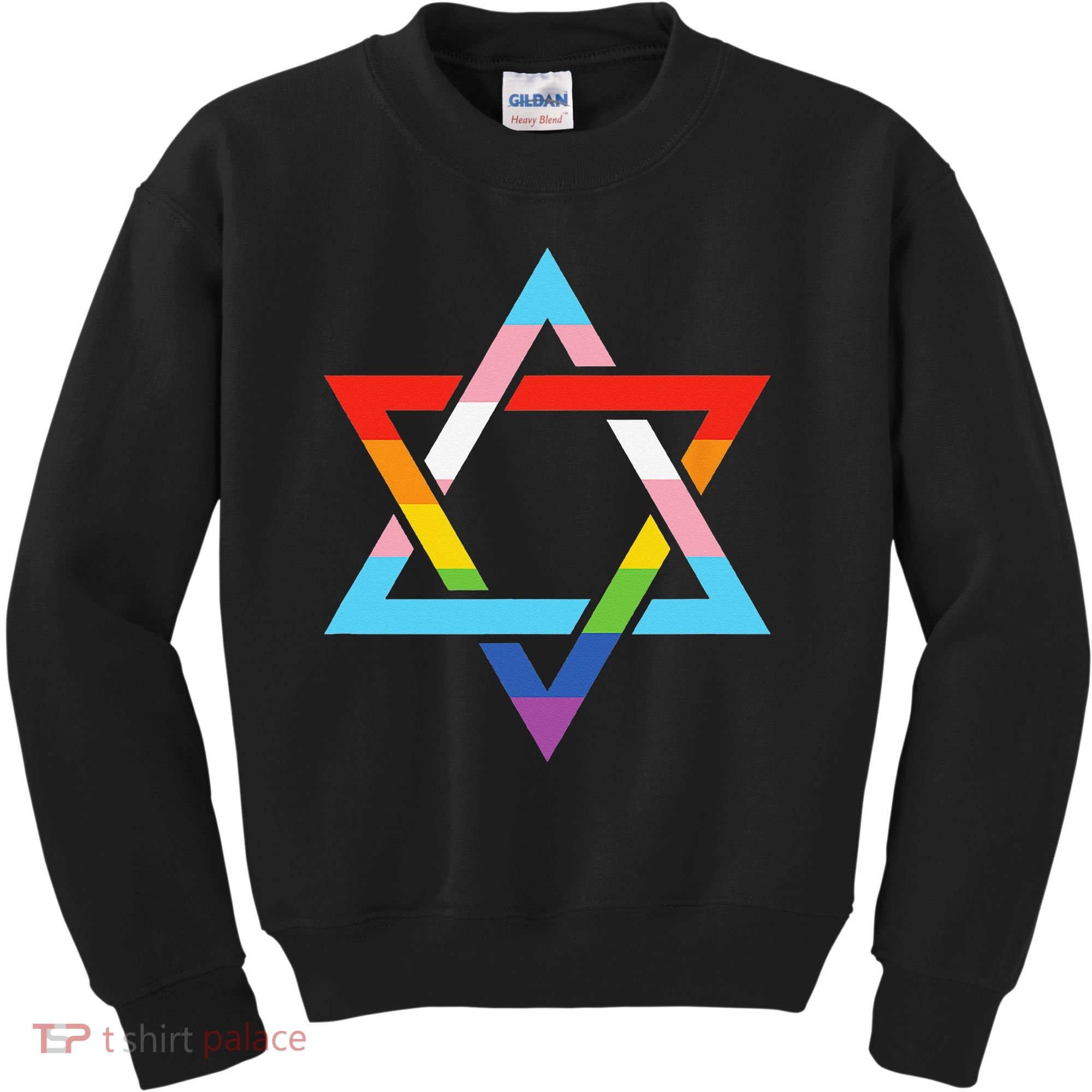 Magen David Star of David Jewish LGBT Pride Kids Sweatshirt