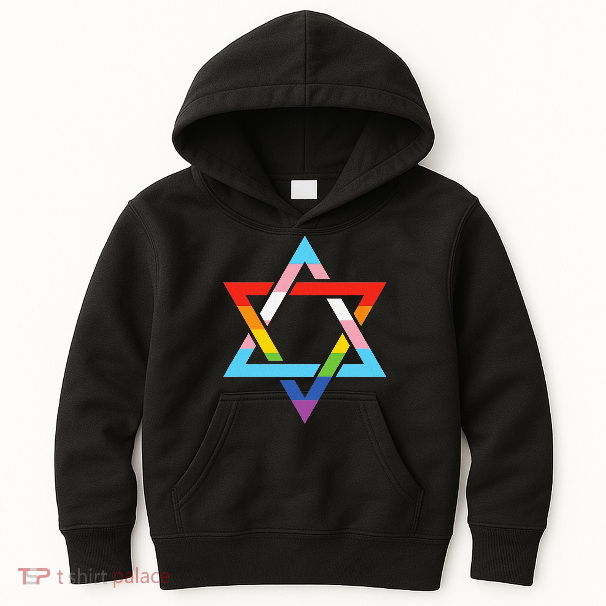 Magen David Star of David Jewish LGBT Pride Kids Hoodie