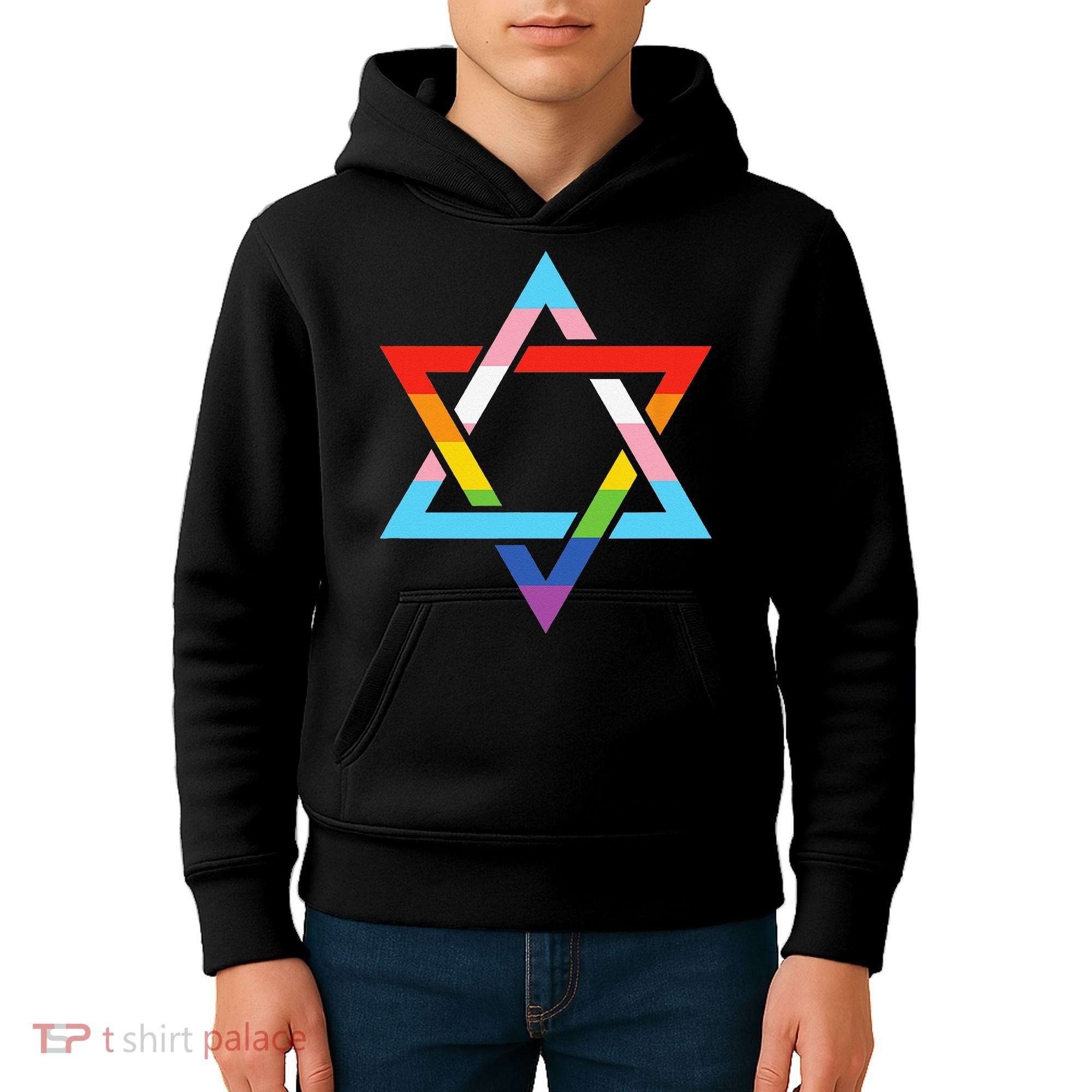 Magen David Star of David Jewish LGBT Pride Kids Hoodie