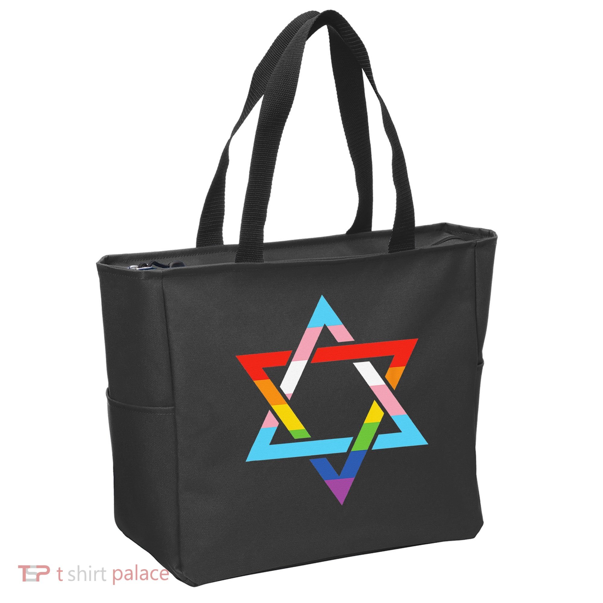 Magen David Star of David Jewish LGBT Pride Tote Bag