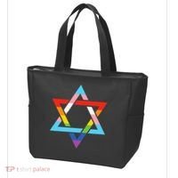 Magen David Star of David Jewish LGBT Pride Tote Bag thumb 3