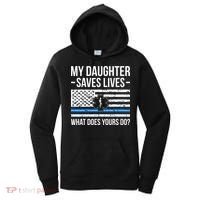 My Daughter Saves Lives EMT Mom Of An EMT Mother Women's Hoodie thumb 0