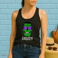 Mens Dadster Shirt Dad Monster Halloween Costume Daddy Father Women's Tank Top thumb 2