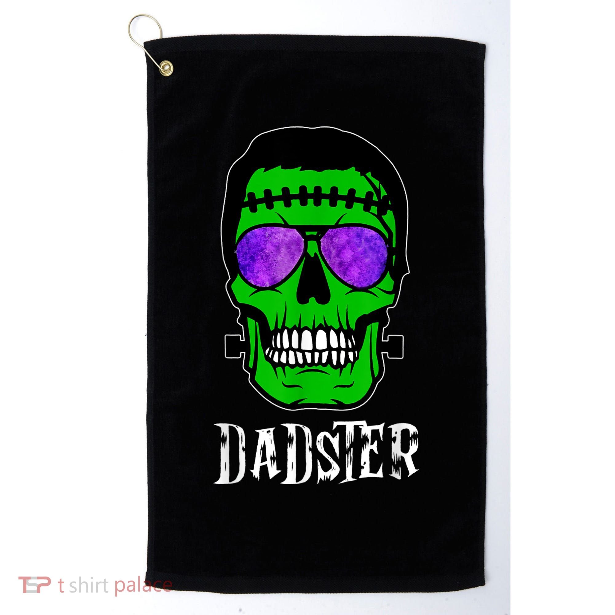 Mens Dadster Shirt Dad Monster Halloween Costume Daddy Father Golf Towel