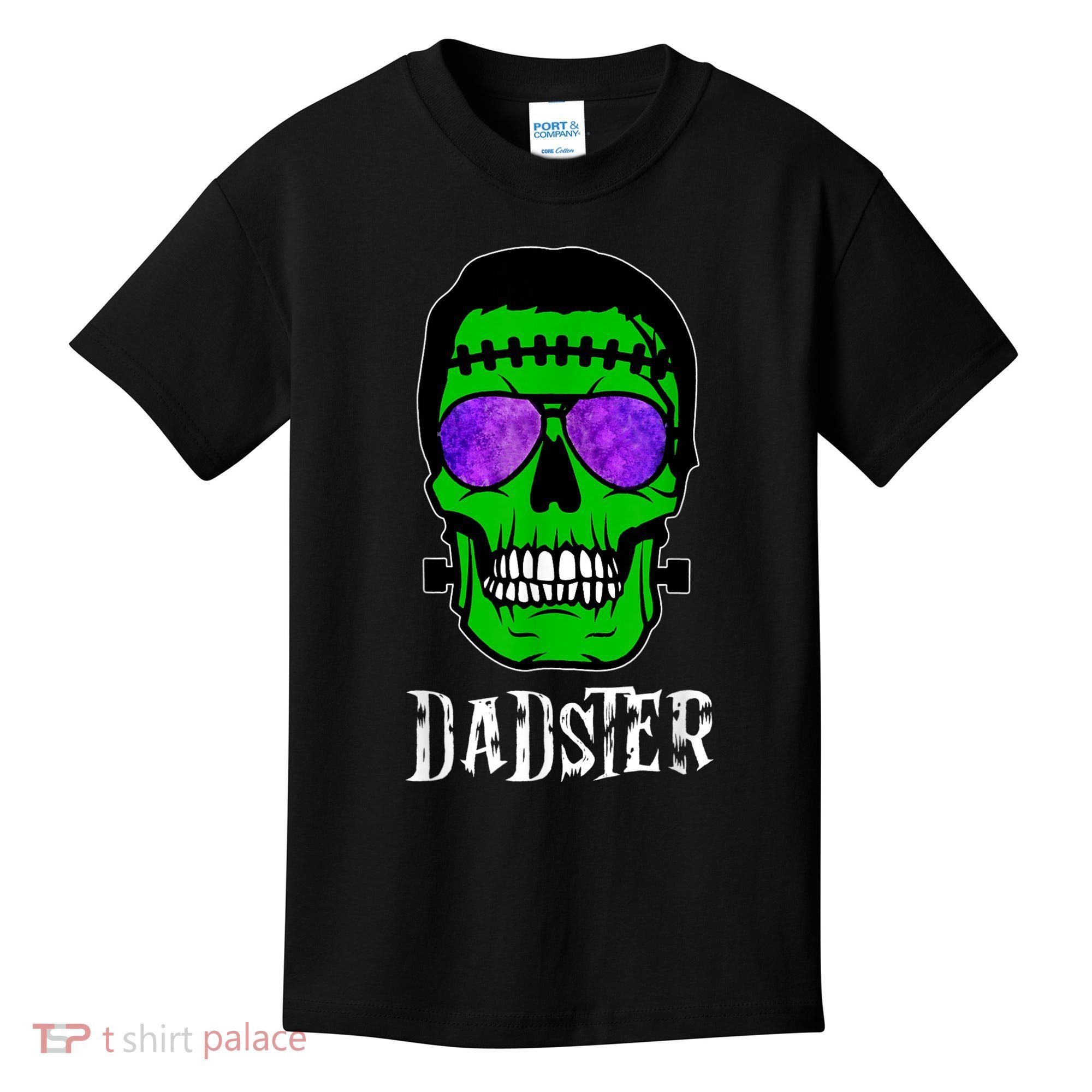Mens Dadster Shirt Dad Monster Halloween Costume Daddy Father Kids T-Shirt