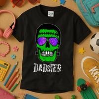 Mens Dadster Shirt Dad Monster Halloween Costume Daddy Father Kids T-Shirt thumb 3