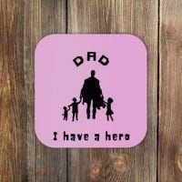 Military Dad Superhero Welcome Home Surprise Coaster thumb 0