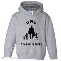 Military Dad Superhero Welcome Home Surprise Toddler Hoodie thumb 0