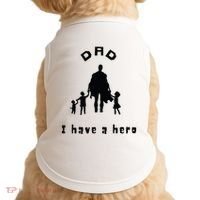 Military Dad Superhero Welcome Home Surprise Doggie Tank thumb 0