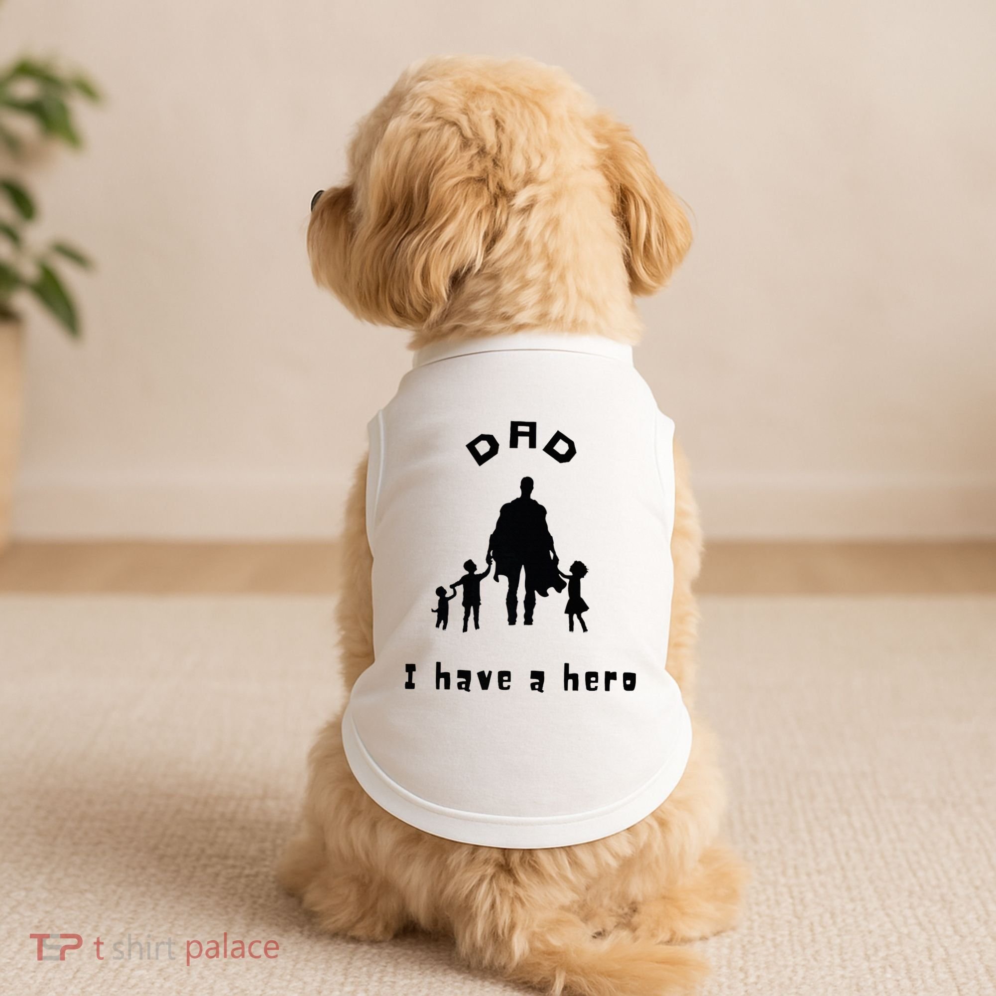 Military Dad Superhero Welcome Home Surprise Doggie Tank