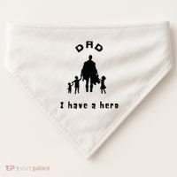 Military Dad Superhero Welcome Home Surprise USA-Made Doggie Bandana thumb 0