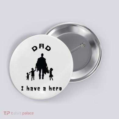 Military Dad Superhero Welcome Home Surprise Button