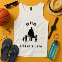 Military Dad Superhero Welcome Home Surprise Tank Top thumb 4