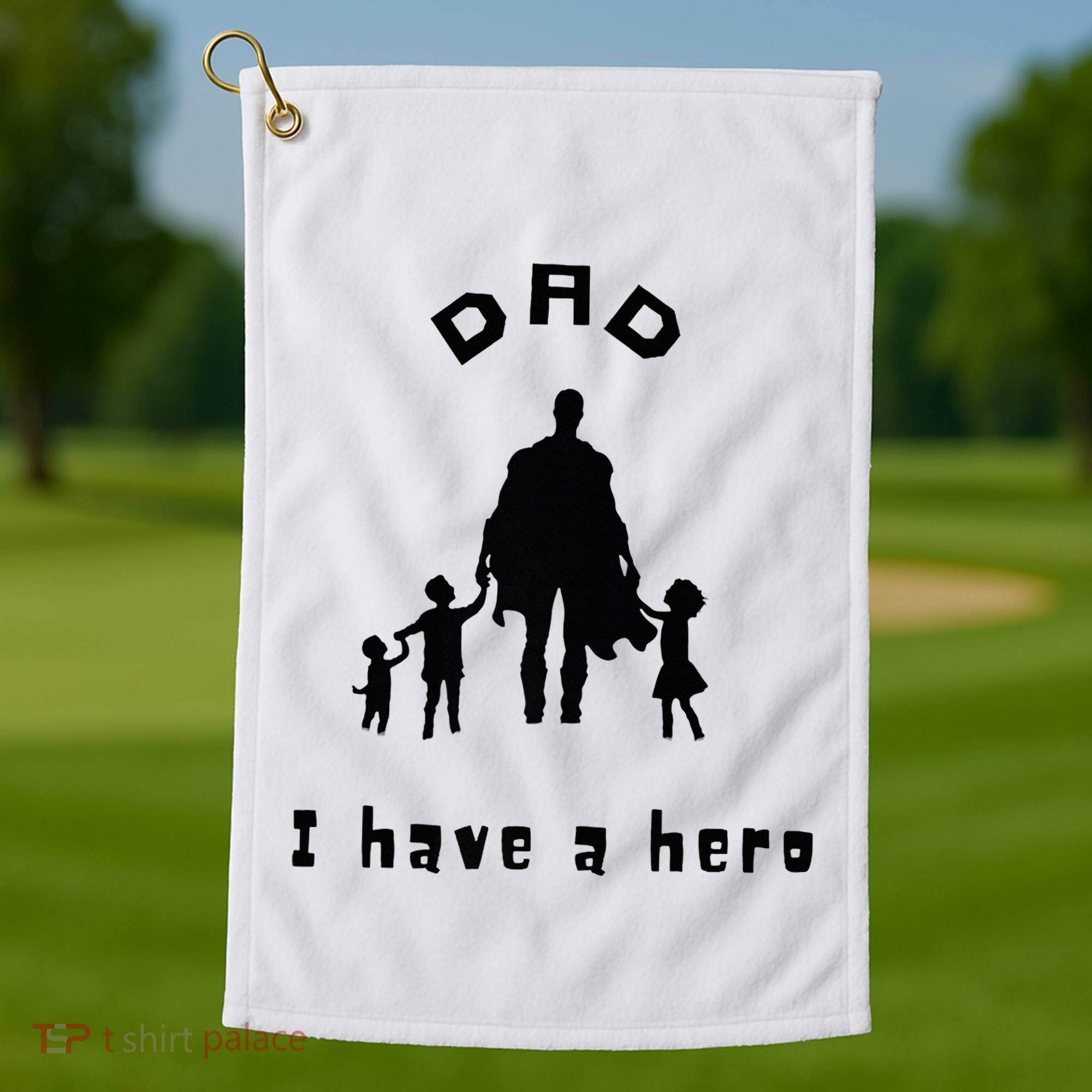 Military Dad Superhero Welcome Home Surprise Golf Towel