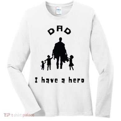 Military Dad Superhero Welcome Home Surprise Women's Long Sleeve Shirt