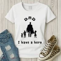 Military Dad Superhero Welcome Home Surprise Women's T-Shirt thumb 3