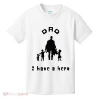 Military Dad Superhero Welcome Home Surprise Kids T-Shirt thumb 0