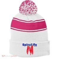 Mugo Dept Spicy Life Stripe Pom Pom Beanie thumb 0