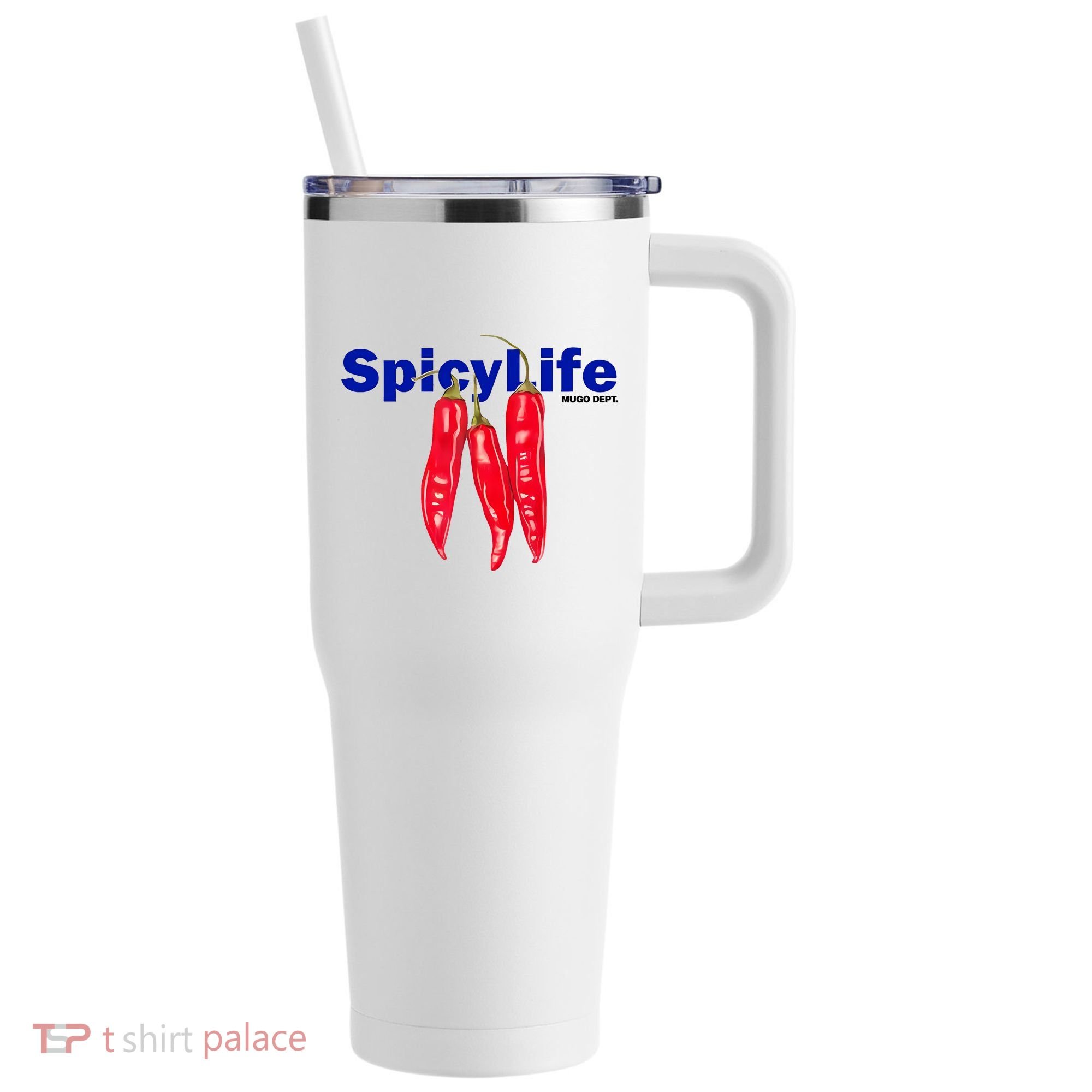 Mugo Dept Spicy Life 40oz Vacuum Insulated Stainless Steel Travel Tumbler