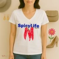 Mugo Dept Spicy Life Women's V-Neck T-Shirt thumb 3